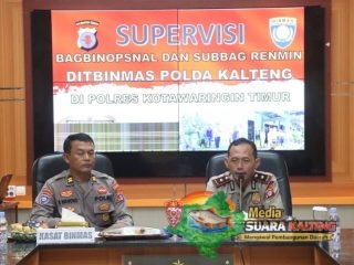 Sat Binmas Polres Kotim Terima Supervisi dan Pembinaan Ditbinmas Polda Kalteng