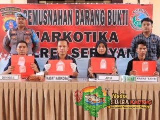 Polres Seruyan Musnahkan 70,66 Gram Sabu, Tegaskan Komitmen Berantas Narkoba