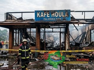 Kafe Houla di Palangka Raya Ludes Terbakar, Kerugian Ditaksir Rp1 Miliar