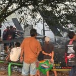 Jelang Buka Puasa Kebakaran Hanguskan Empat Warung di Area Taman Bermain Puja Sera Palangka Raya