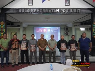 Ramaikan Laga Final, Dandim 1015/Sampit Hadiri Nobar Kebangsaan di Makorem 102/Pjg