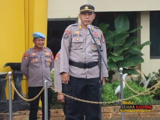 Jelang Purna Tugas, Kasi Humas Polres Kotim Pimpin Apel Pagi