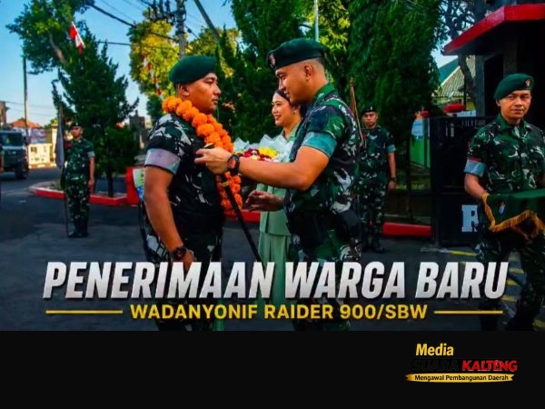 Penerimaan Warga Baru, Yonif Raider 900/SBW Sambut Wadanyon Baru Setelah Hampir Dua Tahun Jabatan Kosong